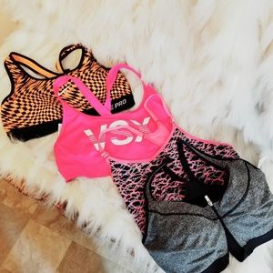 3 Sports Bras - VSX Victoria's Secret and Nike
